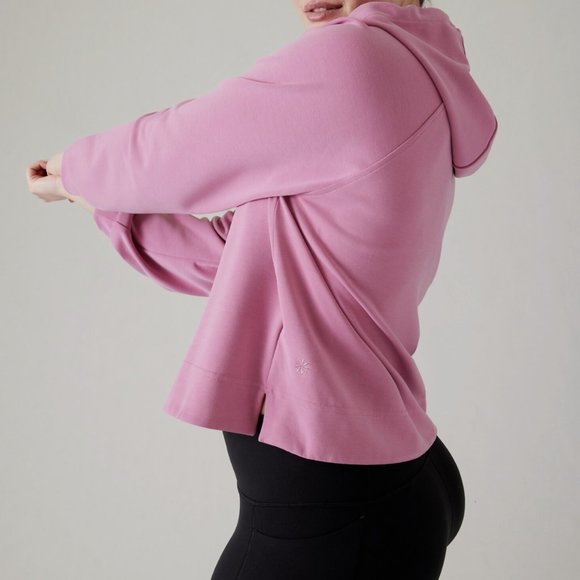 ATHLETA PINK SEASOFT HOODIE SWEATSHIRT - Picture 2 of 5